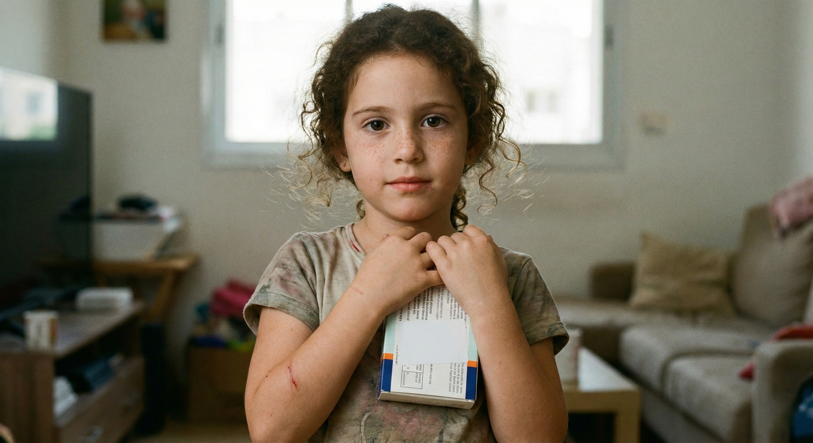 ילדה ישראלית מחזיקה תרופה